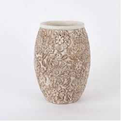 Πυθάρι τσιμεντένιο καφέ-λευκό 17x23.5εκ Estheti 752-18079