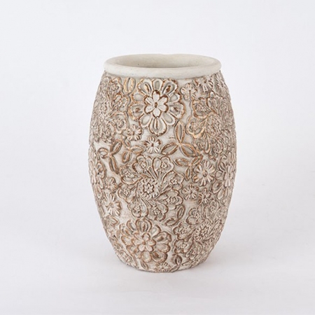 Πυθάρι τσιμεντένιο καφέ-λευκό 17x23.5εκ Estheti 752-18079