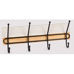 Κρεμάστρα τοίχου ξύλινη-μεταλλική natural-λευκό 48x9x20εκ Estheti 810-00070