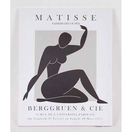 Πίνακας σε καμβά printed Γυναίκα λευκό-μαύρο 40x50εκ Estheti 812-20034