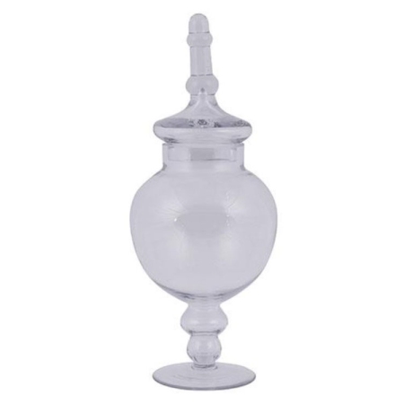 Φοντανιέρα με πόδι γυάλινη διάφανη 17x41εκ Estheti 819-01467