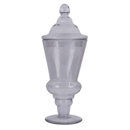 Φοντανιέρα με πόδι γυάλινη διάφανη 17x31εκ Estheti 819-01470