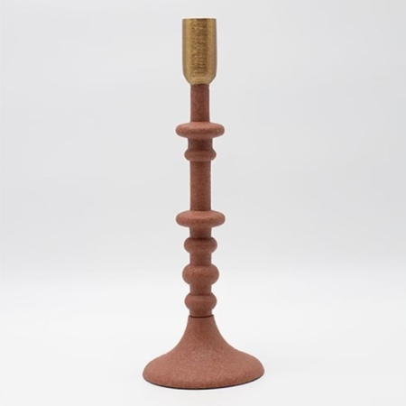 Κηροπήγιο μεταλλικό κεραμιδί 10.5x30.5εκ Estheti 819-00302