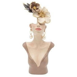 Φιγούρα διακοσμητική πολυρεσίνης Γυναίκα μπεζ-καφέ 11.5x6.5x26εκ Estheti 819-01193