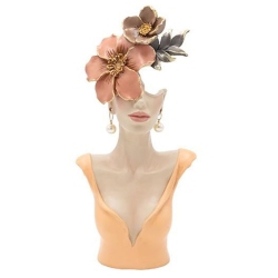 Φιγούρα διακοσμητική πολυρεσίνης Γυναίκα μπεζ-ροδακινί 15.5x7.5x33εκ Estheti 819-01194