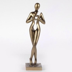 Φιγούρα διακοσμητική πολυρεσίνης Φιγούρα χρυσό 9x7x30εκ Estheti 819-01380