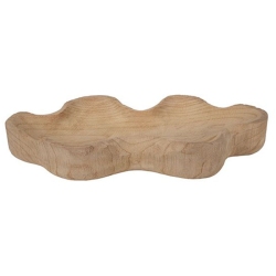 Πιατέλα διακοσμητική ξύλινη natural 50x23.5x8εκ Estheti 819-01706