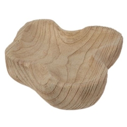 Πιατέλα διακοσμητική ξύλινη natural 28x27x7.5εκ Estheti 819-01703