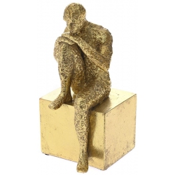 Φιγούρα διακοσμητική πολυρεσίνης Άνδρας χρυσό 10x12x22εκ Iliadis 77763