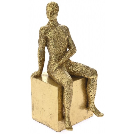 Φιγούρα διακοσμητική πολυρεσίνης Άνδρας χρυσό 11x12x25εκ Iliadis 77764
