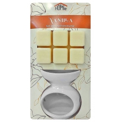 Αρωματιστής κεραμικός με αρωματικό wax melt Vanilla Homie TS-6PK-V
