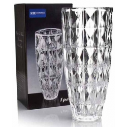 Βάζο γυάλινο Prisma διάφανο 13x28εκ Diamonds DM902