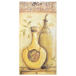 Πίνακας σε καμβά μπεζ-λαδί 30x60εκ Sinialo 35-42-3060