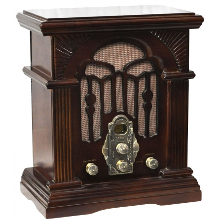 Ραδιόφωνο αναλογικό ξύλινο καρυδί 34x21x39εκ Sinialo 24-90-TR018