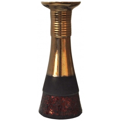 Κηροπήγιο κεραμικό χρυσό 13x32.5εκ Sinialo 36-254-64729C