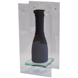 Βάζο γυάλινο μαύρο 12x9x25εκ Sinialo 26-194-2507402