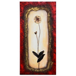 Πίνακας σε καμβά   Λουλούδι   κόκκινο/μπεζ 50x100εκ 35-98-YC401