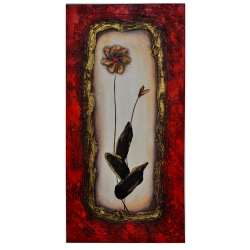 Πίνακας σε καμβά   Λουλούδι   κόκκινο/μπεζ 50x100εκ 35-98-YC401