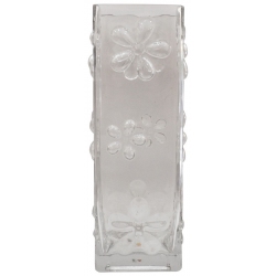 Βάζο γυάλινο διάφανο 10x10x30εκ Sinialo 25-85-VW3415