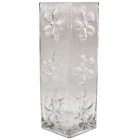 Βάζο γυάλινο διάφανο 10x10x30εκ Sinialo 25-85-VW3415