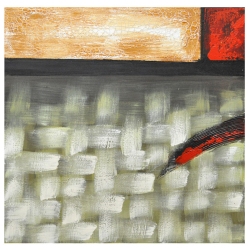 Πίνακας σε καμβά λαδί-μπεζ 60x60εκ Sinialo 35-98-YC471