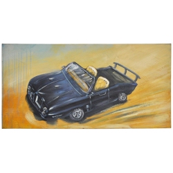 Πίνακας σε καμβά Αυτοκίνητο μπλε-μπεζ 100x50εκ Sinialo 35-98-LLYJ50