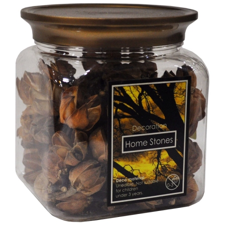 Διακοσμητικό ποτ-πουρί καφέ 11x11x11.5εκ Sinialo 37-26-0192000