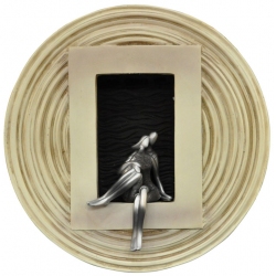 Συντριβάνι τοίχου πολυρεσίνης εκρού-ασημί 36x7εκ Sinialo 36-03-LR38418