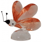 Διακοσμητικό κρυστάλλινο Πεταλούδα διάφανο-ροζ 5.5x4x5.2εκ Sinialo 37-45-5472RO