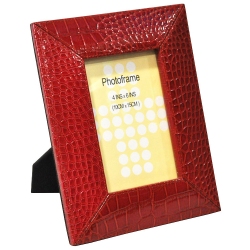 Κορνίζα δερματίνη Κροκό κόκκινη 10x15εκ Sinialo 37-48-1025175R