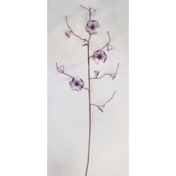 Κλαδί διακοσμητικό Λουλούδια μωβ 23x5x75εκ Sinialo 38-03-S7603C5P