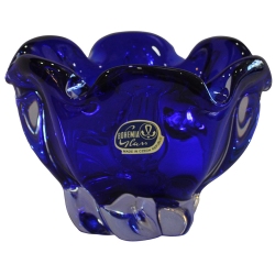 Σταχτοδοχείο κρυστάλλινο μπλε 14.5x10.5εκ Bohemia 615730