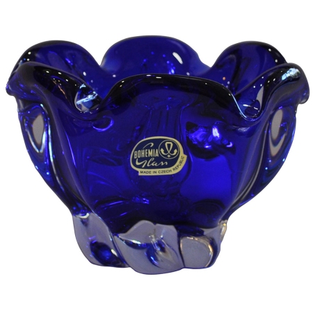 Σταχτοδοχείο κρυστάλλινο μπλε 14.5x10.5εκ Bohemia 615730