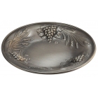 Πιατέλα διακοσμητική μεταλλική Σταφύλι ασημί 22x2.5εκ Sinialo 5901293