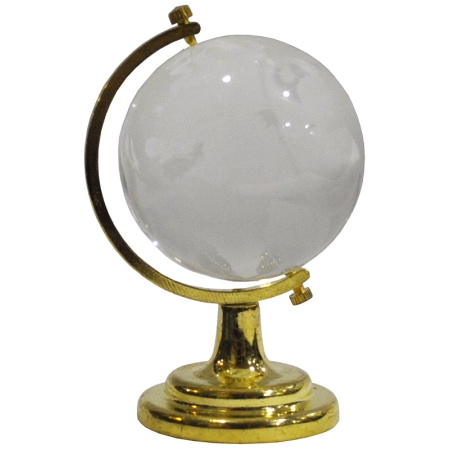 Υδρόγειος μπρούτζινο-κρυστάλλινο χρυσό-διάφανο 6.5x5.5x10εκ Sinialo 5901402