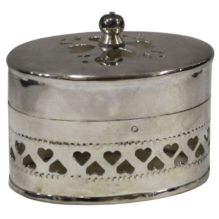 Κουτί διακοσμητικό επάργυρο ασημί 9x7x7εκ Pol 5901408