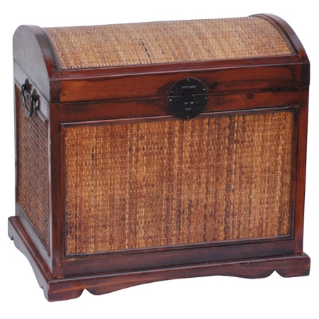Μπαούλο διακοσμητικό ξύλινο καφέ 48x34x44εκ Sinialo 5901425