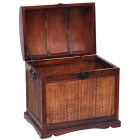 Μπαούλο διακοσμητικό ξύλινο καφέ 48x34x44εκ Sinialo 5901425