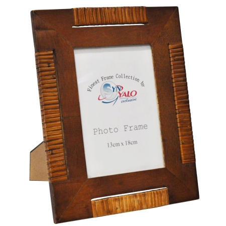 Κορνίζα ξύλινη καφέ 13x18εκ Sinialo 7010