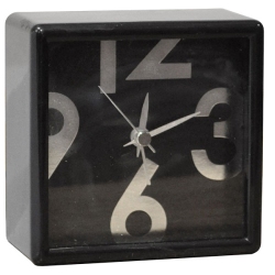 Ρολόι ξυπνητήρι πλαστικό μαύρο 9.5x4.5x9.5εκ Sinialo 37-74-EG7721PB
