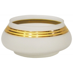 Κουπ γυάλινο διάφανο-χρυσό 19x9εκ Criachi 5901443