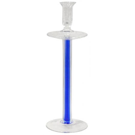 Κηροπήγιο γυάλινο διάφανο-μπλε 11.5x35εκ Ivv 5901446