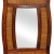 Καθρέπτης ξύλινος με ψάθα καφέ 55x2x79εκ Sinialo W5199