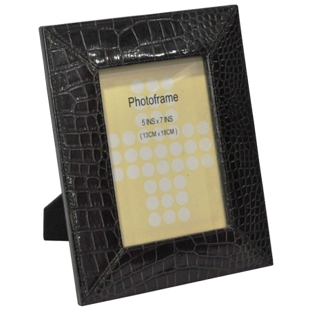 Κορνίζα δερματίνη Κροκό καφέ 13x18εκ Sinialo 37-48-1025176DB