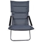 Καρέκλα παραλίας μεταλλική πτυσσόμενη γκρι 62x85x92εκ Ankor 805556