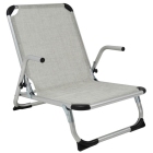 Καρέκλα παραλίας αλουμινίου πτυσσόμενη γκρι 70εκ Ankor 809523