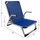 Καρέκλα παραλίας αλουμινίου πτυσσόμενη μπλε 70εκ Ankor 809530