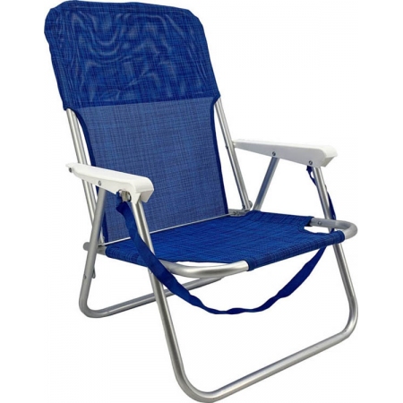 Καρέκλα παραλίας αλουμινίου πτυσσόμενη μπλε 70εκ Ankor 805426