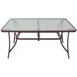 Τραπέζι κήπου μεταλλικό ορθογώνιο καφέ 140x80x70εκ Ankor 805747