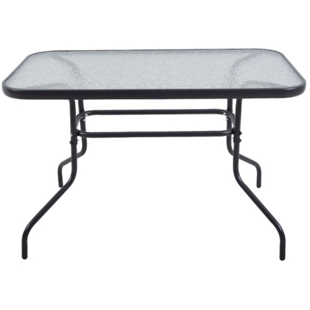 Τραπέζι κήπου μεταλλικό ορθογώνιο ανθρακί 110x60x70εκ Ankor 831548
